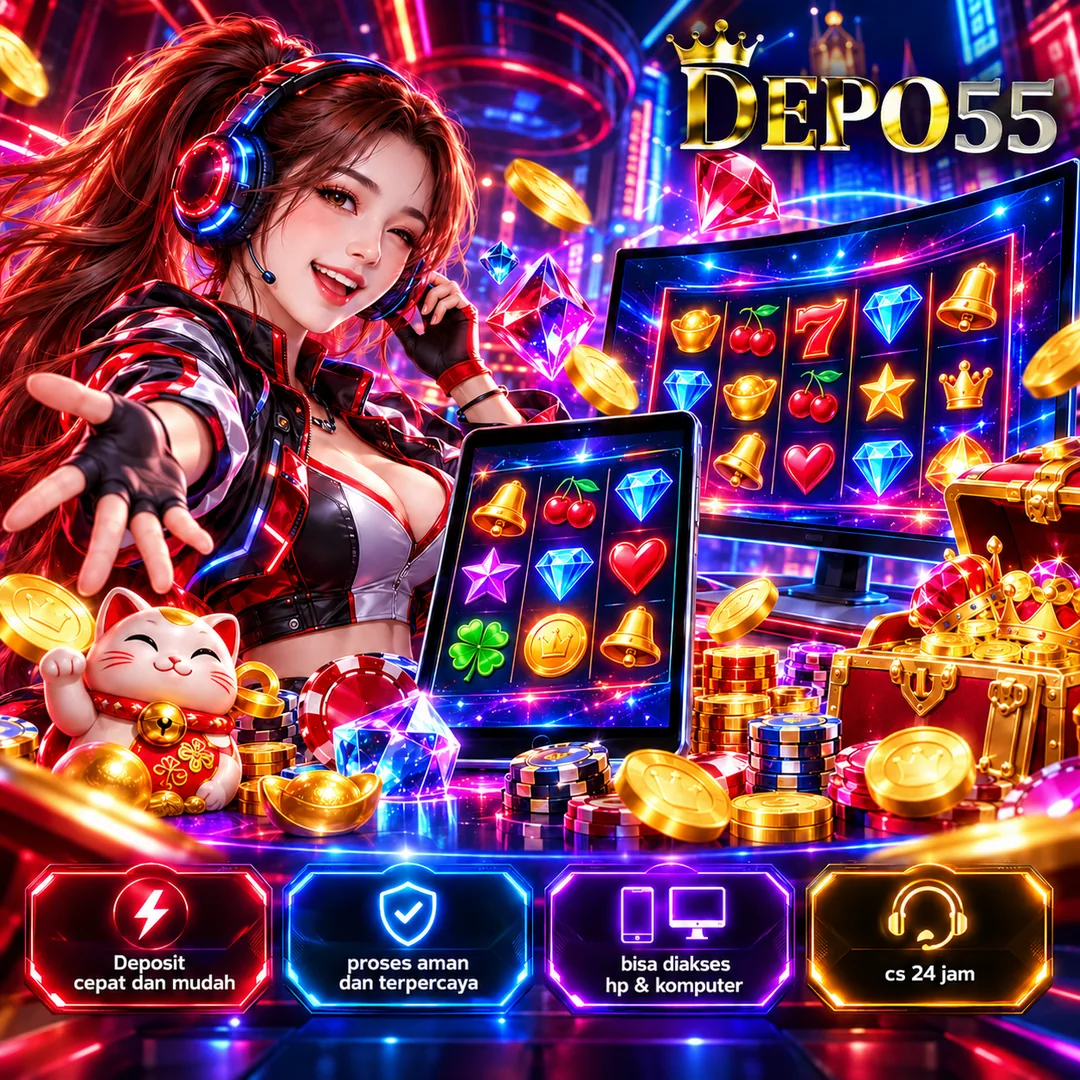 Banner hiburan digital DEPO55 — visual 2